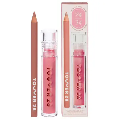 TOWER28 LINE & SHINE LIP KIT IN ICED PISTACHIO & WORK OF ART