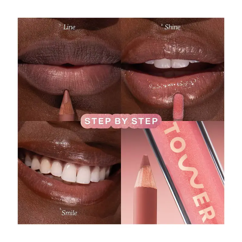 TOWER28 LINE & SHINE LIP KIT IN ICED PISTACHIO & WORK OF ART