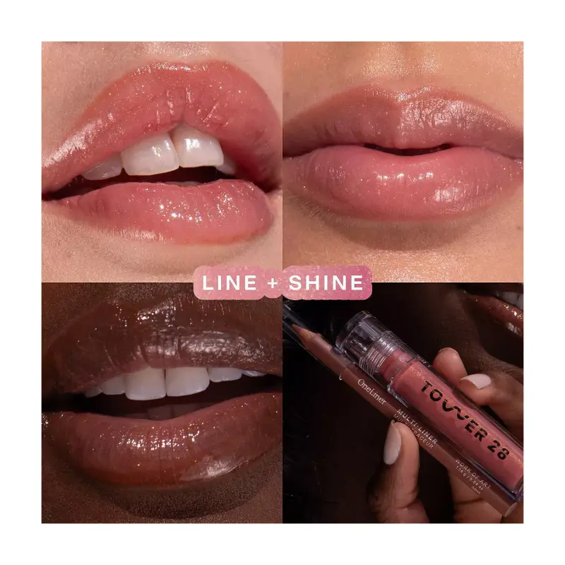 TOWER28 LINE & SHINE LIP KIT IN ICED PISTACHIO & WORK OF ART