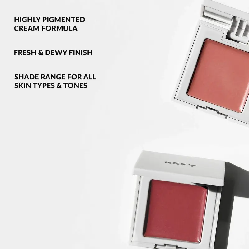 REFY Cream Blush Duo with Duo Face Brush Gift Set