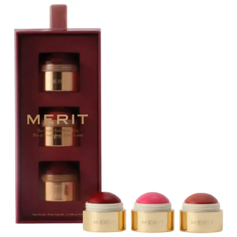 MERIT  The Mini Flush Blush Balm Trio