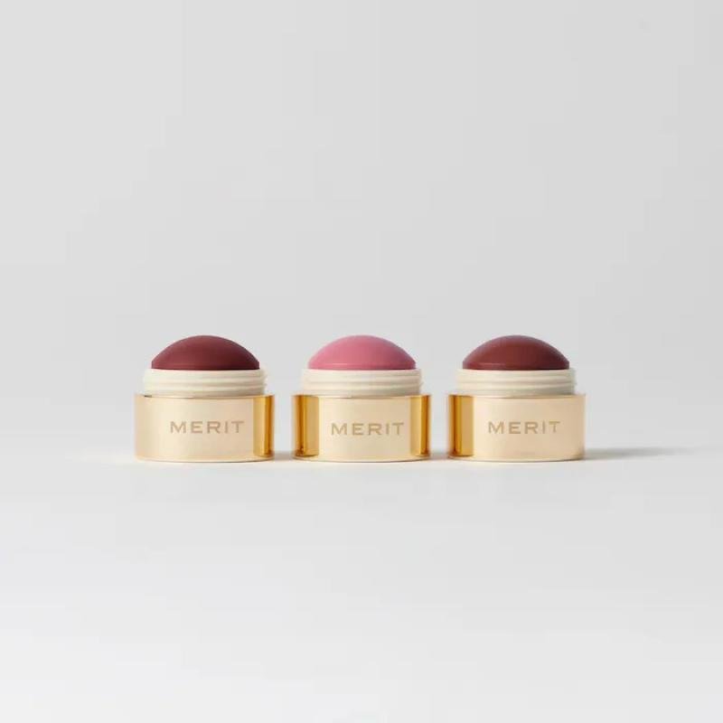 MERIT Mini Flush Balm Cream Blush Trio Se