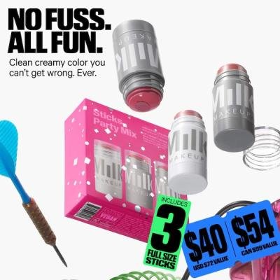 MILK MAKEUP Sticks Party Mix Cream Blush + Highlighter Set